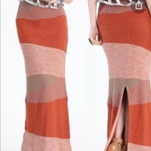 FREE PEOPLE COLOR BLOCK MAXI SKIRT XS